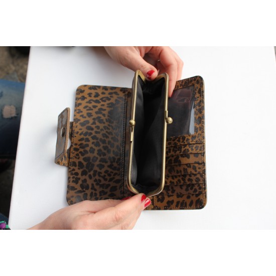 Evanna Large Clip Wallet Leopardprint